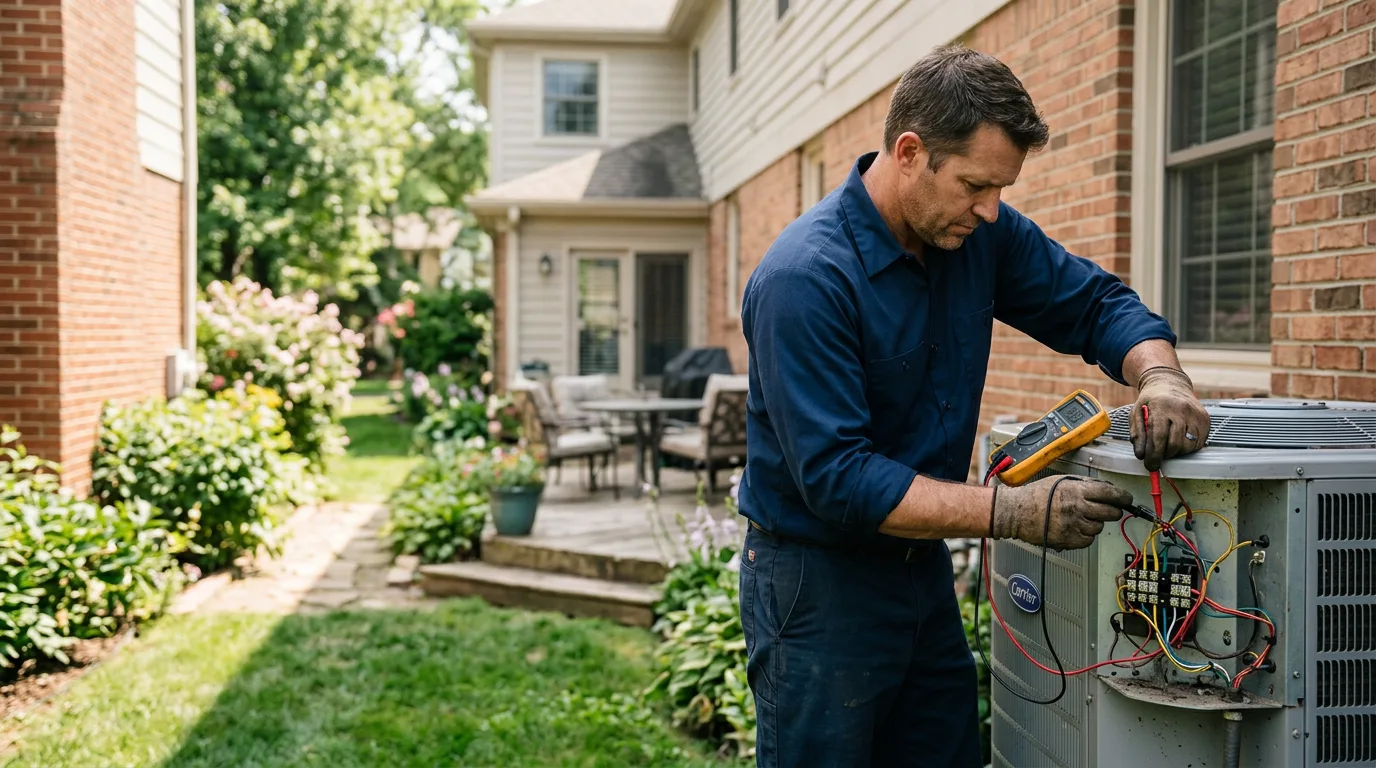 HVAC technician working near Blakely Island, WA